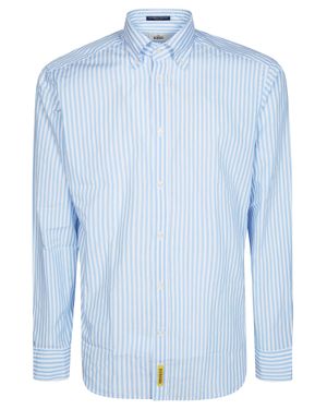B.D. Baggies Mini Stylish Print Button-Up Shirt - Blue