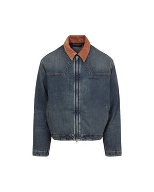 Balenciaga Denim Workwear Jacket - Blue