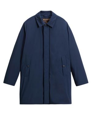 Woolrich Cloud Lamar Single-Breasted Coat - Blue