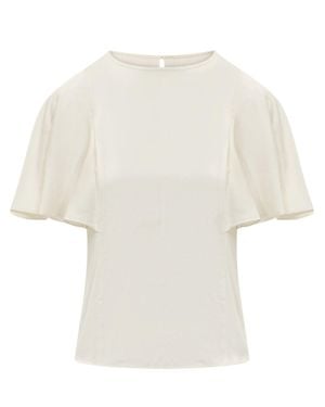 MICHAEL Michael Kors Cape-Sleeve Top - White