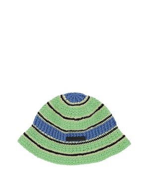 Stella McCartney Embroidered Crochet Hat - Green