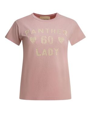 Valentino Panther Lady T-shirts Pink