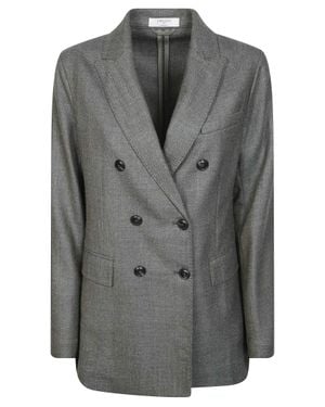 Circolo 1901 Draped Wool-Silk Jacket - Gray