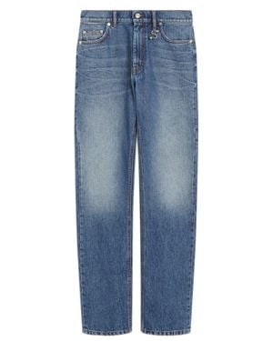 Sportmax Vintage Straight Leg Jeans With Custom Details - Blue
