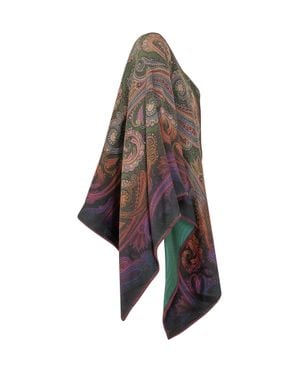 Etro Knit Poncho - Brown