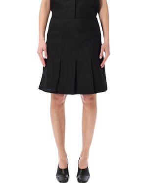 Our Legacy Soot Linen Blend Girdle Skirt - Black