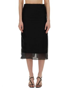 Sportmax Silk Pencil Skirt For - Black