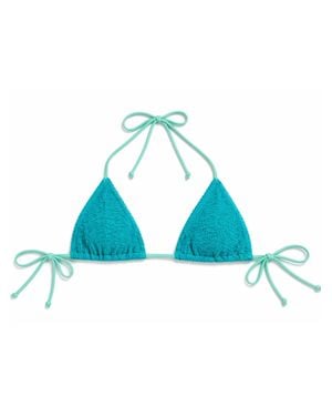 Bondeye Eco-Friendly Halterneck Mini Top With Triangle Cups - Blue