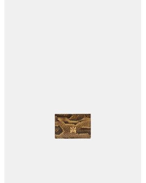Amiri Python Mini Card Holder - White
