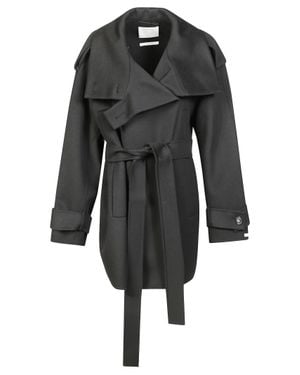 Sportmax Double-Breasted Belted Coat - Black