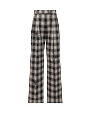 Des Phemmes Painted Pants With Tailored Details - Gray