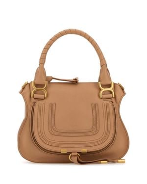 Chloé Chloé Mini Marcie Leather Handbag - Brown