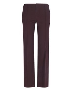 Chloé Tailored Virgin Wool Pants With Lined Pockets - Purple
