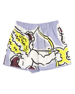 Tory Burch Cotton Camp Shorts - White