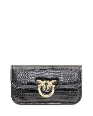 Pinko Mini Love Box Shoulder Bag - Gray
