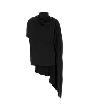 Magda Butrym Satin Top Silk - Black