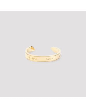 Celine Cuff Bracelet With Mini -Inspired Profile - Metallic