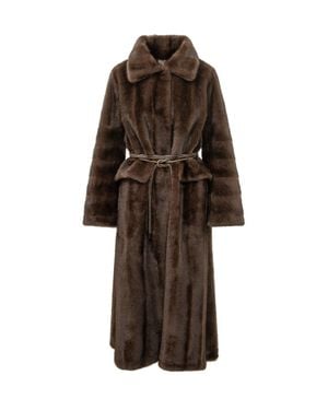 VALENTINI 1972 Eco Vintage Mink Fur Coat - Brown