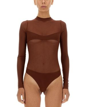 NOT AFTER TEN Mini Crossbar Snap Button Top For - Brown