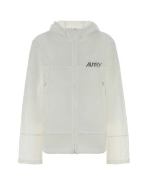 Autry White Nylon Windbreaker