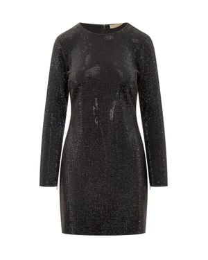 MICHAEL Michael Kors Chic Suit Mini Short With Artistic Accents - Black