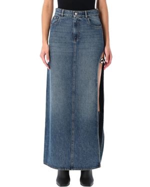 Coperni Garter Belt Denim Skirt - Blue