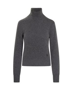 Ami Paris Fashionable Dolcevita Sweater - Gray