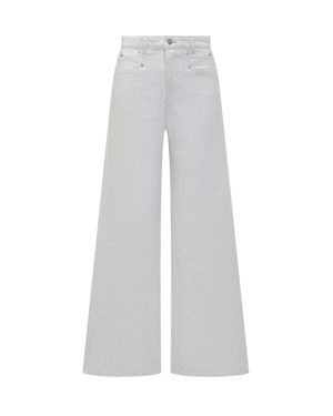 Isabel Marant High-Waisted Denim Pants - White