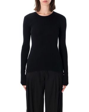 TOTEME Compact Cotton Top - Black