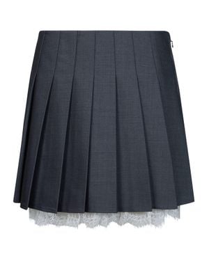 Self-Portrait Elegant Pleated Mini Skirt - Black