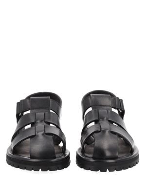 Studio Nicholson Elegant Leather Sandals - Black