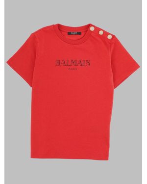 Balmain Kids Graphic T-Shirt - Red