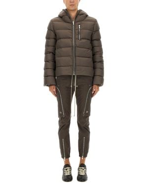 Rick Owens Hooded Puffer Jacket - Gray