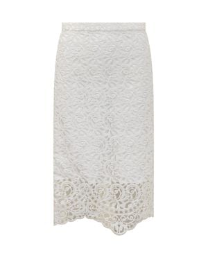 Burberry Lace Mini Skirt - White