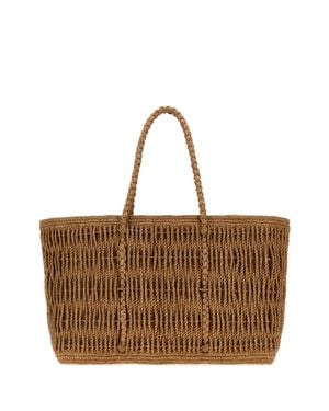 The Row Raffia Georgica Shopping Bag - Brown