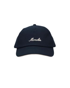 Moncler 100% Cotton Hat For - Blue