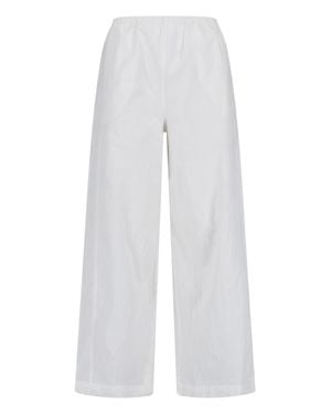 GIMAGUAS 100% Cotton Pants With Tailored Comfort - White