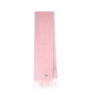 Jil Sander Mohair-Wool Scarf Accessory - Pink