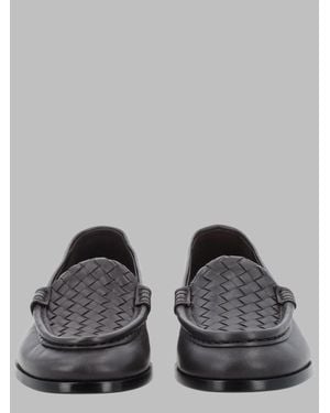 Bottega Veneta Leather Flats Made - Gray