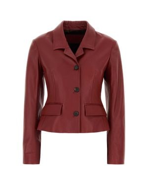 Ferragamo Salvatore Leather Jacket - Red