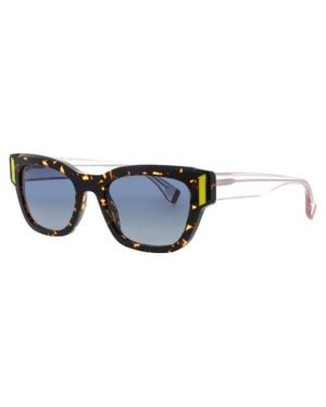 Face A Face Verso 1 Spotted Tortoise Acetate Sunglasses 52-20-141 - Black