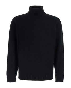 Kangra Wool-Cashmere Turtleneck Sweater With Long Sleeves - Blue