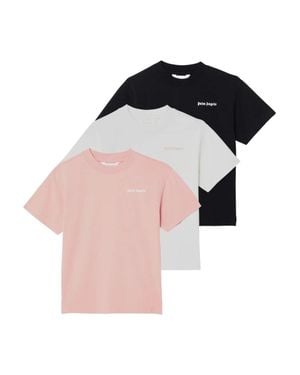Palm Angels Three T Shirt Set - White