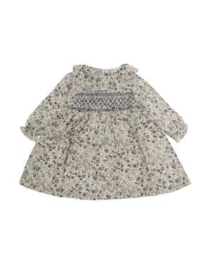 NANAN KIDS Baby Organic Cotton Long Sleeve Dress - Gray