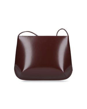 Faune Faux-Plaid Mini Calf Leather Bag With Ecolining - Brown