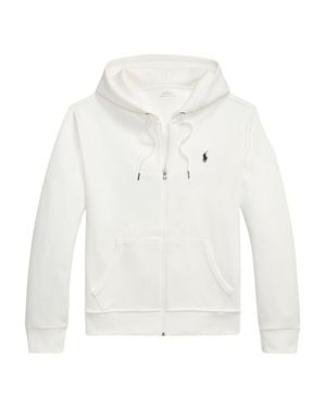 Ralph Lauren Zip-Up Hoodie Sweatshirt - White