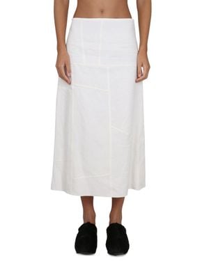 Jil Sander Cotton Skirt - White