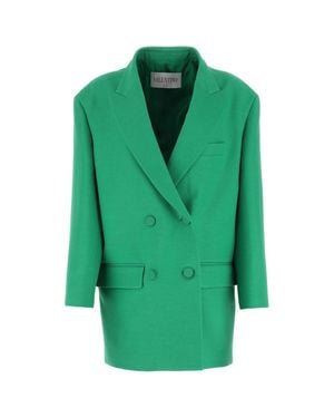 Valentino Garavani Crepe Couture Oversize Blazer - Green