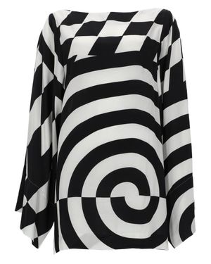 Dries Van Noten Viscose Elegance Mini Top For - Black