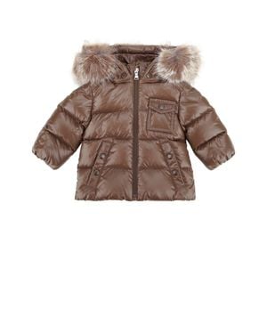 Moncler Kids K2F Puffer Jacket - Brown